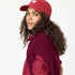 KR Embroidered red cap hat with white heart 100% cotton - Cute baseball caps by Kerri Rosenthal