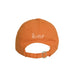 Texas Orange Baseball Hat with White Heart Patch - Cute Baseball cap hat by Kerri Rosenthal