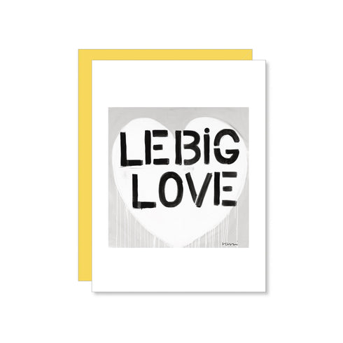 Big Love French Edition Greeting Black White Cards