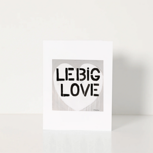 Big Love French Edition Greeting Black White Card