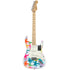 Colorful multi paradise together fender stratocasters guitar artwork by Kerri Rosenthal
