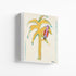 Parrot Party 4 wall art print one of four. Yellow palm tree with colorful parrot an original modern abstract contemporary artwork piece - coastal decor by Kerri Rosenthal