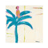Parrot Party wall art print turquoise palm tree with colorful parrot original modern abstract contemporary coastal artwork by Kerri Rosenthal