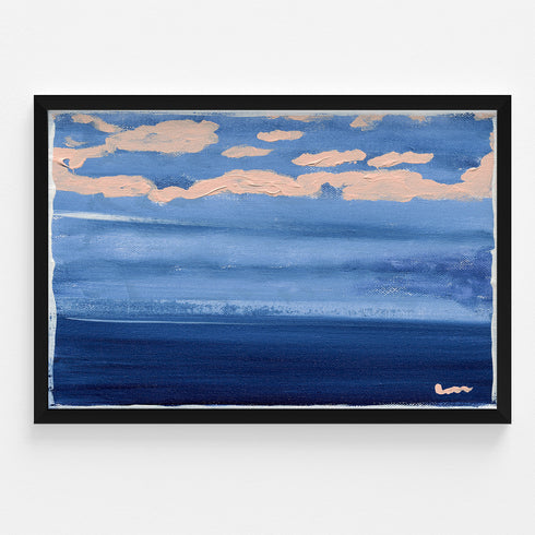 Mykonos Morning Horizontal Art Print inspired home interiors for modern living spaces by Kerri Rosenthal