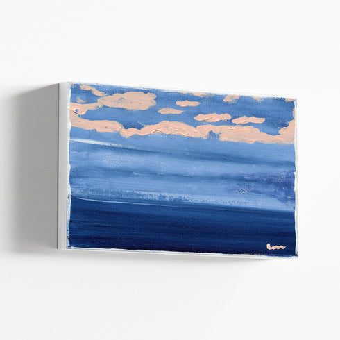 Mykonos Morning Horizontal Art Print inspired home interiors for modern living spaces by Kerri Rosenthal