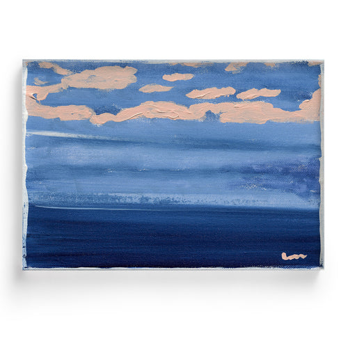 Mykonos Morning Horizontal Art Print inspired home interiors for modern living spaces by Kerri Rosenthal