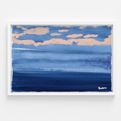 Mykonos Morning Horizontal Art Print inspired home interiors for modern living spaces by Kerri Rosenthal