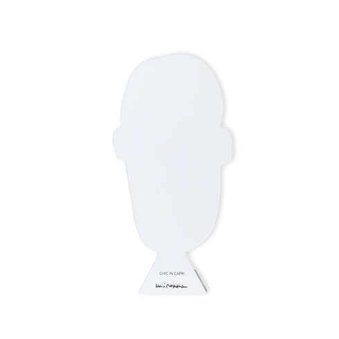 vibrant colorful face Chic In Capri Rock of Love acrylic sculpture home decor