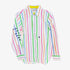 Mia multi rainbow stripe 100% cotton shirt - Cute women’s designer shirts by kerri rosenthal