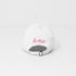 Stylish KR Imperfect white with pink heart hat 100% cotton adjustable strap - cute stylish baseball caps hats by Kerri Rosenthal