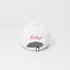 Stylish KR Imperfect white with pink heart hat 100% cotton adjustable strap - cute stylish baseball caps hats by Kerri Rosenthal