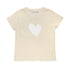 Sand Suke Imperfect heart 100% cotton tee with white imperfect heart graphic screen printed and a rib trim neck - Cute women's tees by Kerri Rosenthal