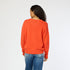 Frenchy cashmere v-neck patchwork pullover aperol orange sweater - Cute designer cashmere women's sweaters by Kerri Rosenthal