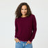 Maroon cashmere sweater. With Pink Heart elbow patch - Cute designer sweaters by Kerri Rosenthal