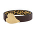Heart of gold brown-leopard print reversible belt made from 100% grain leather with a removable buckle - Cute women's belts by Kerri Rosenthal