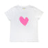 White Suke Imperfect Pink Heart Graphic 100% Cotton Tee - Cute women's t-shirts by Kerri Rosenthal