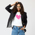 White Suke Imperfect Pink Heart Graphic 100% Cotton Tee - Cute women's t-shirts by Kerri Rosenthal