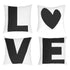 Black White Love X Two Pillow Set of 4 cotton linen - Cute designer throw pillows by Kerri Rosenthal. Perfect for living room home decor.