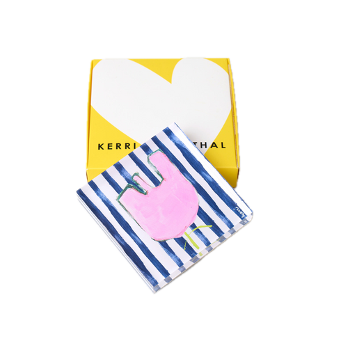 TU For You is an abstract tulip and stripe block of love by Kerri Rosenthal's artwork - Shop cute, unique gifts for an art lover, hostess, party or loved one
