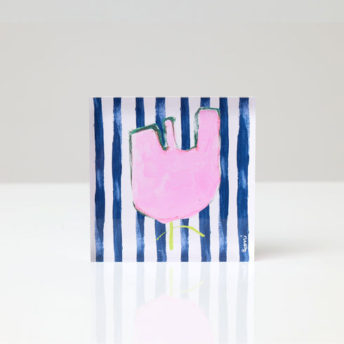 TU For You is an abstract tulip and stripe block of love by Kerri Rosenthal's artwork - Shop cute, unique gifts for an art lover, hostess, party or loved one