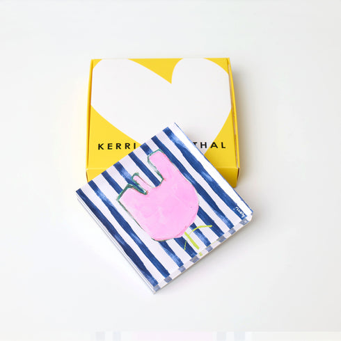 TU For You is an abstract tulip and stripe block of love by Kerri Rosenthal's artwork - Shop cute, unique gifts for an art lover, hostess, party or loved one