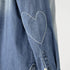 heart elbow patch long sleeve denim button shirt by Kerri Rosenthal