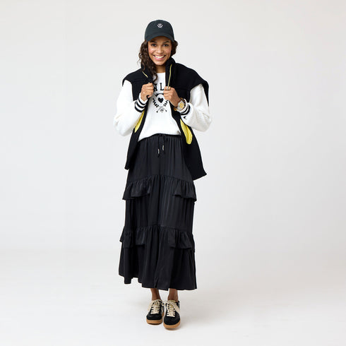 White Boyfriend New Love Cotton Knit Crew Neck Sweater with 'New Love' artwork on center front chest - Cute women's sweaters by Kerri Rosenthal