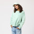 Light green seafoam Ex-Boyfriend love sweatshirt made of 100% cotton fleece with 'Love' graphic printed at left chest - Cute womens sweatshirts by Kerri Rosenthal