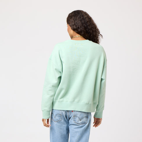 Light green seafoam Ex-Boyfriend love sweatshirt made of 100% cotton fleece with 'Love' graphic printed at left chest - Cute womens sweatshirts by Kerri Rosenthal