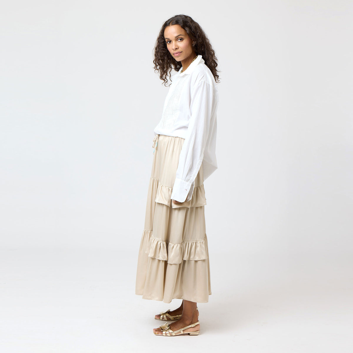 Sand Athena Sand wash Silk Maxi Skirt – KERRI ROSENTHAL