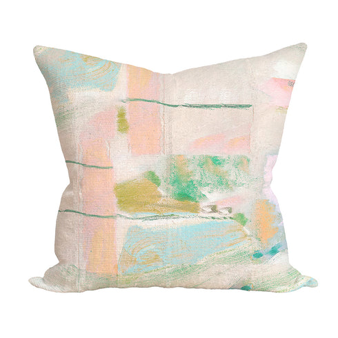 Love grows here square multicolor throw pillow - Perfect and cute throw pillows for home decor by Kerri Rosenthal