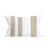 Sand positano stripe rectangular lumbar decorative throw pillow - Unique decorative throw pillows for modern living room decor by Kerri Rosenthal