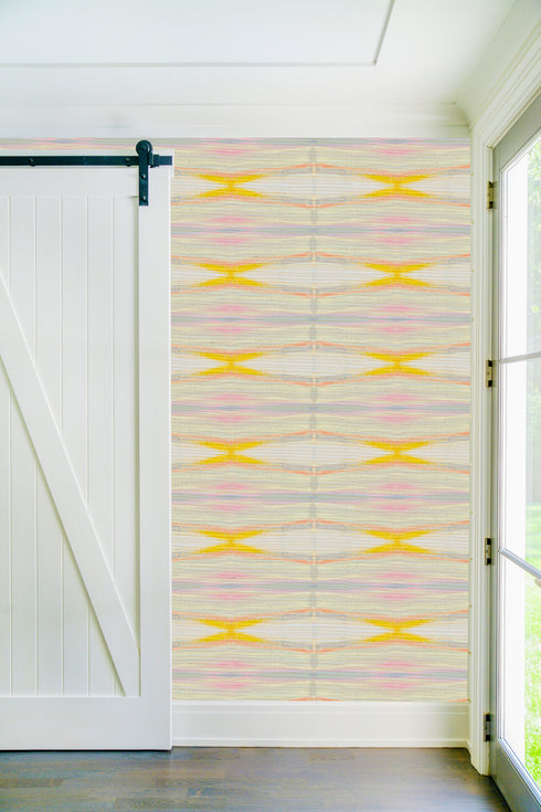 Backgammon tonic wallpaper printed on sisal grasscloth - High-quality eco-friendly designer wallpaper for modern living room decor by Kerri Rosenthal