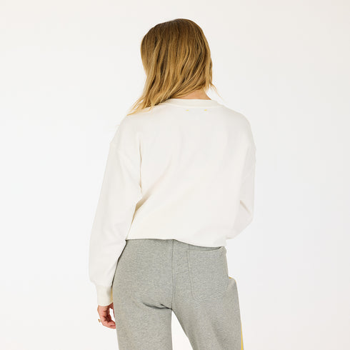 SoulCycle x KR Ex-boyfriend made with soul white sweatshirt 100% cotton fleece - Cute womens sweatshirts by Kerri Rosenthal