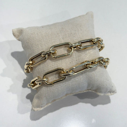 Link Bracelet is crafted from 14k gold, making it perfect for both day and night wear