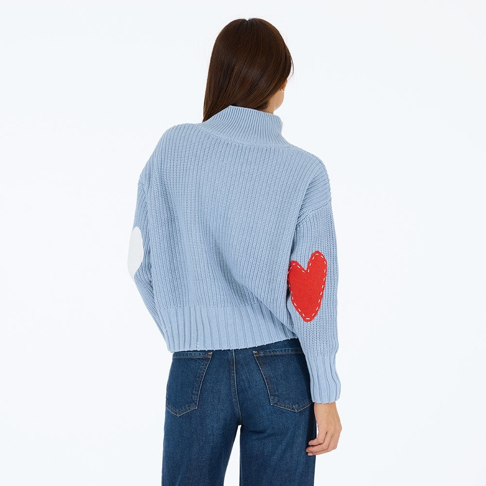 Light Blue Marlow Imperfect Heart Sweater – KERRI ROSENTHAL