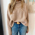 Marlow cashmere camel sweater with mock neck and heart embroidery - Shop cute women's pullover cashmere sweaters by Kerri Rosenthal