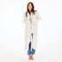 Super duper open-front off-white duster in 100% cashmere with 'Made With Love' artwork - Shop women's long dusters by Kerri Rosenthal