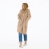 Cali fringe camel open-front long cardigan coat in 100% cashmere with drippy heart stitching - Cute women's long cardigan coats by Kerri Rosenthal