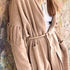 Cali fringe camel open-front long cardigan coat in 100% cashmere with drippy heart stitching - Cute women's long cardigan coats by Kerri Rosenthal