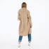 Cali fringe camel open-front long cardigan coat in 100% cashmere with drippy heart stitching - Cute women's long cardigan coats by Kerri Rosenthal