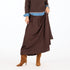 Ali cocoa brown maxi skirt made from a viscose blend with an embroidered heart and elastic waist - Shop women's maxi skirts by Kerri Rosenthal