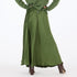 Ali contrast green maxi skirt with tiny embroidered imperfect heart detail - Cute women's maxi skirts by Kerri Rosenthal
