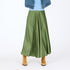 Ali contrast green maxi skirt with tiny embroidered imperfect heart detail - Cute women's maxi skirts by Kerri Rosenthal