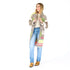 The shawl collar cashmere duster long cardigan with multicolor intarsia stripes and double front pockets - Shop women’s long cardigans by Kerri Rosenthal