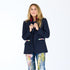 The Workday Love Brigade indigo blue wool-blend blazer jacket with double flap pockets - Shop cute women’s blazers by Kerri Rosenthal