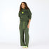 The Weekend Barb pine green sweatpant made from 100% cotton with side pockets and a tiny embroidered heart - Shop cute women’s sweatpants by Kerri Rosenthal