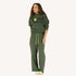 The Weekend Barb pine green sweatpant made from 100% cotton with side pockets and a tiny embroidered heart - Shop cute women’s sweatpants by Kerri Rosenthal