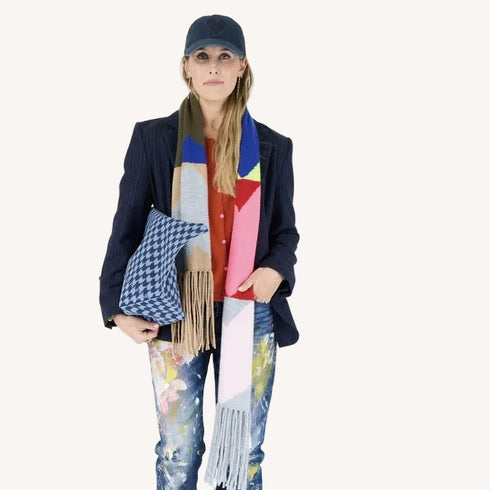 The KR Imperfect heart patch indigo blue hat made of 100% cotton - Cute baseball cap hats for women by Kerri Rosenthal