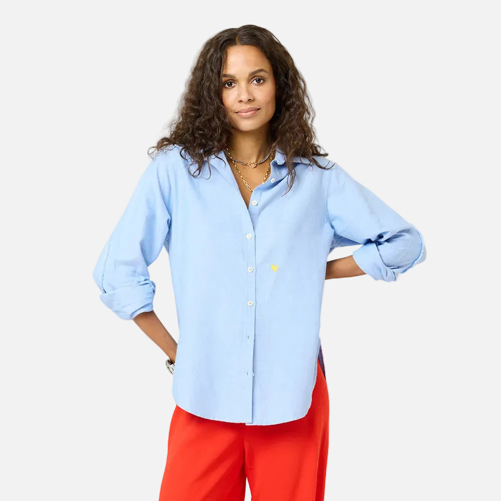 Mia Lightweight Oxford Button up Light Blue Shirt – KERRI ROSENTHAL